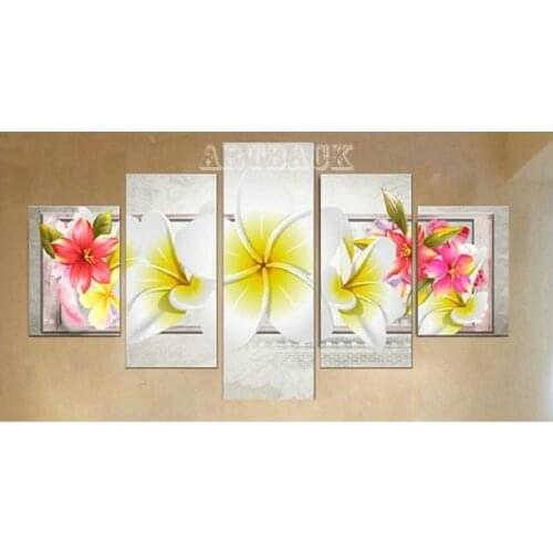 5 spell flower diamond painting orchid full square drill rhinestone 3D diamond embroidery mosaic home decoration