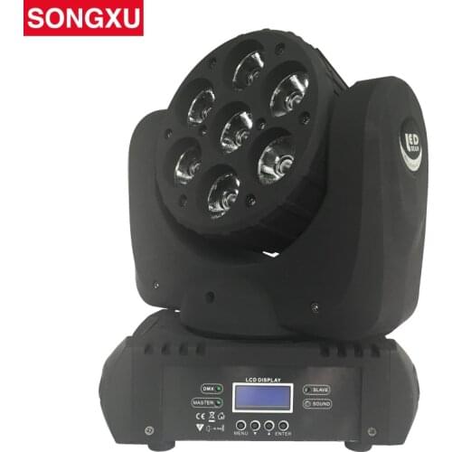 SONGXU High Power 7x12w RGBW 4in1 LED Moving Head Light Competitive Price DJ Light Stage Light/SX-MH0712