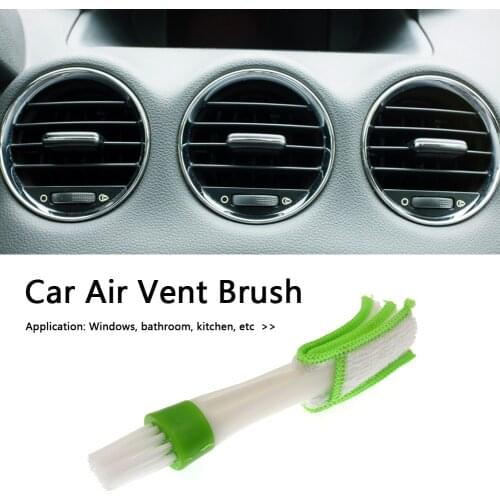 Car Air Conditioner Vent Slit Cleaning Brush Cleaner 2 in 1 Double Ended Keyboard Blind Duster Auto Accessories Dusting Blinds