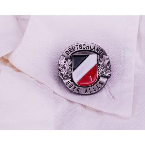 Deutschland Enamel Pin Leaf y White Brooch For Coat Lapel Badge