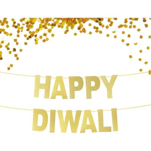 Glitter Gold Diwali Decorations, Happy Diwali Banner, Festival of Light, Diwali Sign, Diwali Decoration