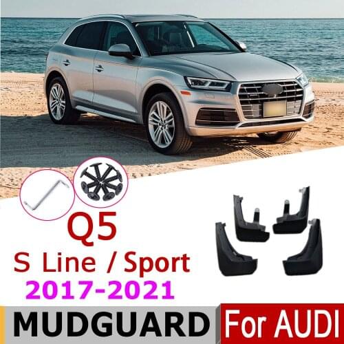 Mudflap For Audi Q5 2018-2021 Q5 S Line Q5 2019 2020 FYB 8RB Flap Car Over Fender Mud Guard Splash Flaps Mudguard Accessories
