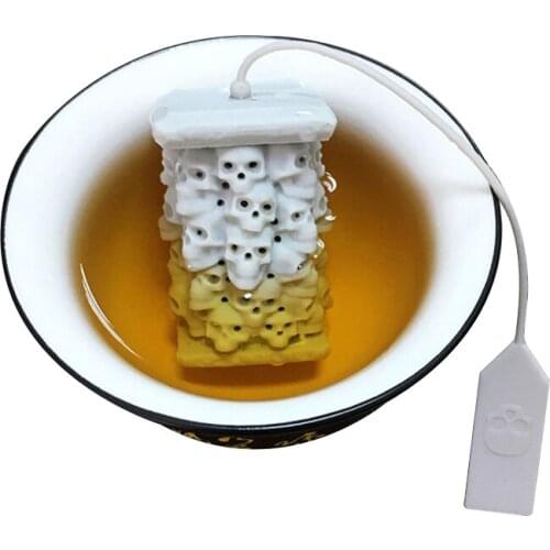 Skull Tower Tea Maker Food Grade Silica Gel Tea Filter Tea Filter Tea Bag Set Food Grade Silicone Material Easy To Clea