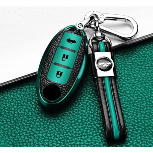 TPU Leather style Car Remote Key Cover Case For Nissan Kicks SYLPHY Pulsar LANNIA Qashqai X-Trail Micra ALTIMA Murano Note Juke