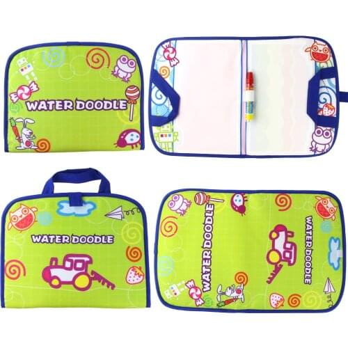 Kids Magic Water Doodle Book Drawing Bag Portable Reusable Drawing Set Early Educational Toys for Children Girls Birthday Gift