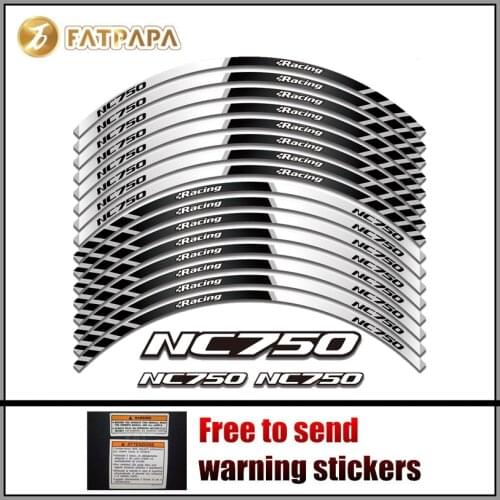 FOR HONDA NC750X NC 750 NC750 Motorcycle Parts Contour Wheel Decoration Decal Sticker White