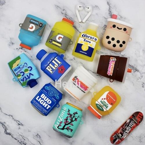 Luxury Brand Funnly Cute 3D Fresh Cleanser Bottle Silicone Case for Apple Airpods 1 2 pro Bluetooth Earphone Accessories Cover