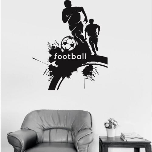 Soccer Football Sports Fans Wall Stickers Boys Room Decor Sticker Nontoxic PVC Wallpaper Hot Selling Wall Decal Mural SA277