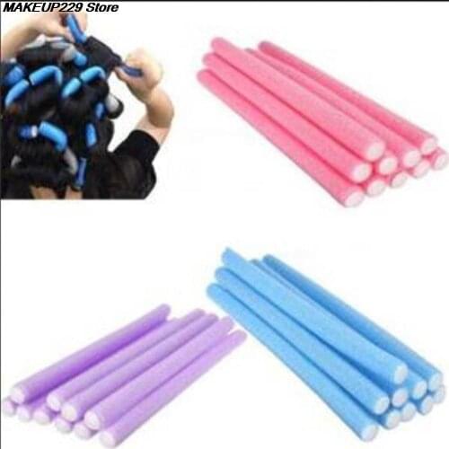 5 Pcs Hair Styling Tools Soft Foam Rollers Tool DIY Easy Hair Rollers Soft Foam Anion Bendy Hair Rollers Curlers Cling