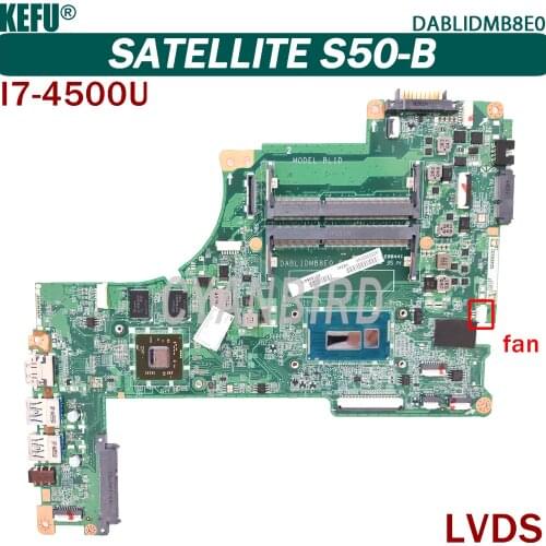 KEFU DABLIDMB8E0 original mainboard for Toshiba Satellite S50-B S55-B LVDS with I7-4500U PM Laptop motherboard