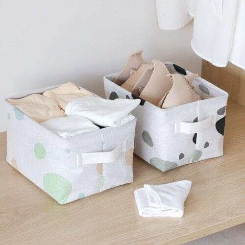 Linen Desktop Storage Box Waterproof Toys Sundries Storage Basket Cosmetics Underwear Storage Storage Box Collection Supplies