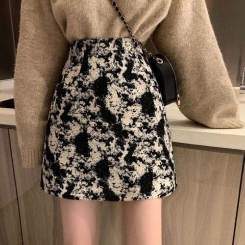 Fashion High Waist Sexy Floral Skirt for Women Tie-dye color Thin Casual Mini Skirt