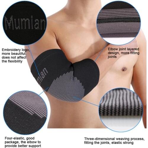 Mumian A21 Classic Black Elbow Sports Elbow Sleeve Brace Elbow Protector Elbow Guard