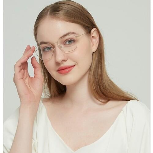 NEW STANDING Pure Titanium Glasses Frame Men Vintage Retro Square Myopia Optical Prescription Eyeglasses Women Men Eyewear