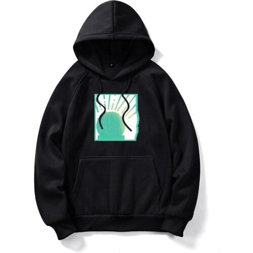 Fall/winter new casual mens British printed sweater plus size hooded sweater 46