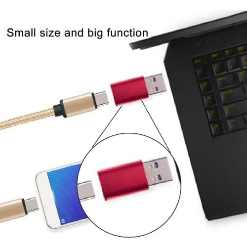 Portable Adapter Type-C Female to USB 3.1 Male Aluminium Alloy OTG Mini Cable Converter for PC