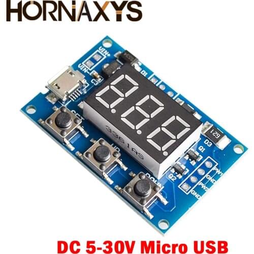 DC 5-30V Micro USB 5V Power Independent PWM Generator 2 Channel Dual Way Digital LED Duty Cycle Pulse Frequency Board Module