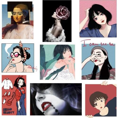 Prajna Girls Iron-On Transfers Patches For Clothing DIY Fashion Style A-level Washable T-shirt Accessory Stickers On Clothes