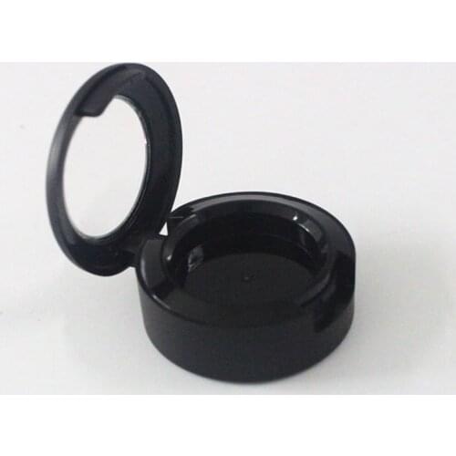 Round Shape Empty Eyeshadow Flip Case Pressed Powder Pigment Blusher Lipstick Packaging Box Cosmetic Makeup Container With Clear