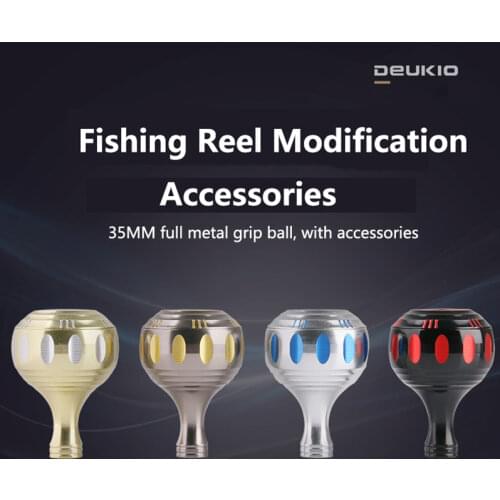 DEUKIO Aluminum Alloy Fishing Reel Handle Knob Dia 35mm Spinning Reel Knob for Shimano Daiwa Baitcasting Reel DIY Accessories