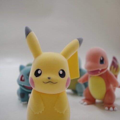 Takara Tomy Pokemon Kawaii Figure Decoration Pikachu Genie Turtle Hand-made Decoration Collection Holiday Gifts for Children