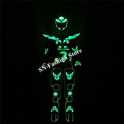 TC-183 Programmable led costumes ballroom dance robot costumes mens suit stage RGB full color light dj clothes show wears bar dj