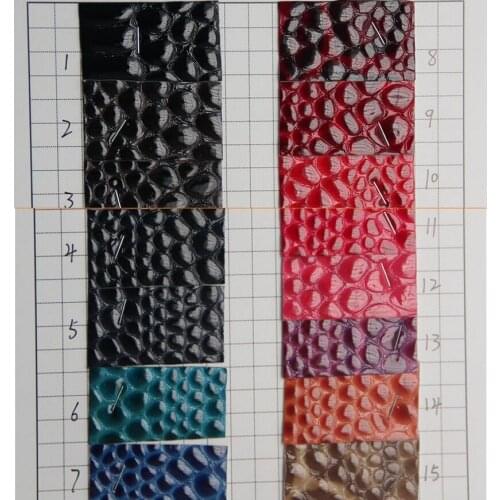 Synthetic PU leather fabric 30 yards high quality stone grian shiny/ faux leather material for handbag, furniture, belt. shoes