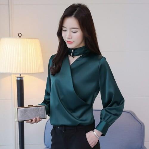 Spring Lantern sleeve Blouse Women Chiffon Office Career Shirts Tops 2018 Fashion Casual Long Sleeve Blouses Femme Blusa