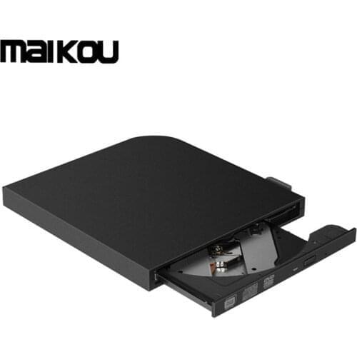 MAIKOU USB 2.0 Type-C External Optical Drive High Speed CD DVD ROM Player DVD RW Burner Reader Writer Recorder-Black
