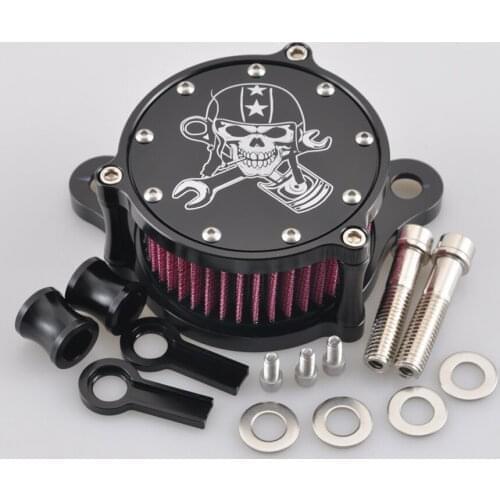 Motorcycle Aluminum Air Cleaner Intake Filter System fit For Harley Sportster XL883 XL1200 1991-2019 Models