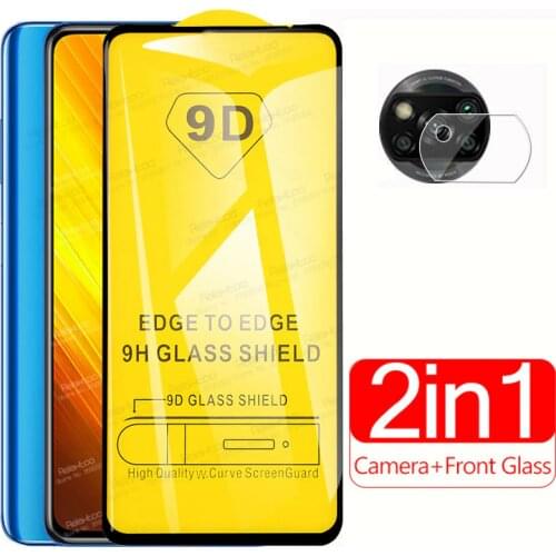 Camera Glass For Xiaomi Poco X3 Protective Glass On Xiomi Pocox3 NFC Poko Poxo X 3 3X Screen Protector 9D Full Glue Cover Film