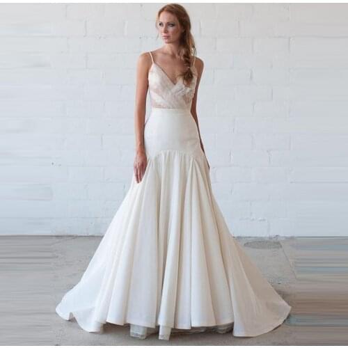 Formal Style Mermaid Bride Wedding Skirt Custom Made Zipper Waistline Floor Length Long Skirt White Full Maxi Skirts Women