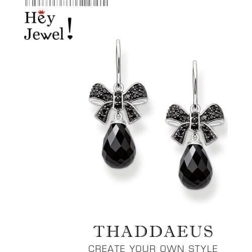 Bow Knot Water Drop Earrings Europe Style Good Fashion Jewerly Romantic Gift For Women 2019 New Gift In 925 Sterling Silver