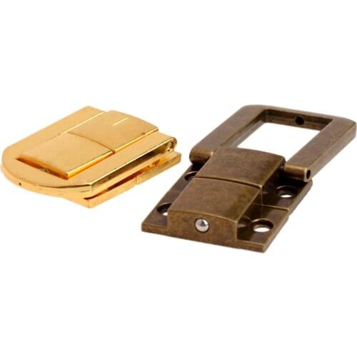 1pc Hasps 30*24mm Lock Catch Latches Buckle Suitcase Buckle Clip Clasp Wood Wine Box Latch Antique bronze/Gold