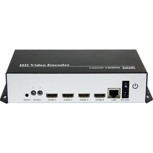 1080P 1080I HDMI Video To IP Encoder 4Ch HD Video Encoder IPTV H.264 Live Stream Encoder RTMP RTSP HTTP HLS UDP ONVIF RTP