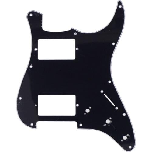 11-Hole Electric Guitar Pickguard Pick Guard for ST/Sq Style Guitar Parts, 3Ply Black