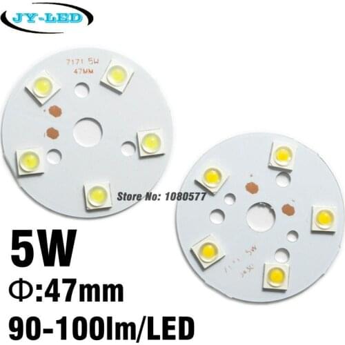 5W 47mm Round Aluminum PCB Board With SMD 7171 HuaLei LED 500lm Excellent Quality