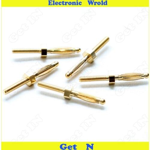 50pcs 2mm Banana Plug Pure Copper Gold Plated Panel Mount Jack Socket H-2029