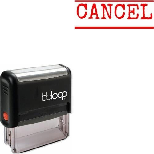 Bbloop 'CANCEL' Self-Inking Office Stamp, Rectangular Typewriter Style