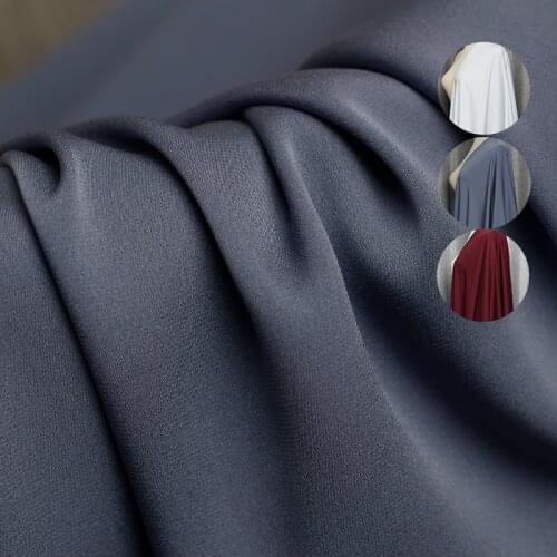 White waxberry 22momme Elastic Fancy Crepe Georgette Satin Silk Fabrics Summer Women Dress Shirt Sewing Cloth Freeshipping