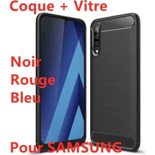 Coque For Samsung Galaxy A10 A20e A40 A50 A70 A6 A8 + Vitre En Verre Trempe Housse