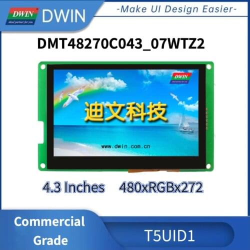 DWIN TFT LCD Display 4.3 Inch HMI Touch screen 480*272 Resolution UART Serial