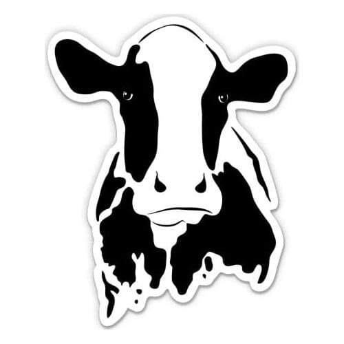 Express Cow - 3" Vinyl Sticker - for Car Laptop I-Pad Phone Helmet Hard Hat - Waterproof Decal
