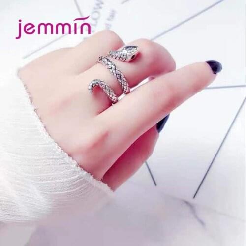 Gothic Undefined Snake Rings For Women Men 2020 Trendy 925 Sterling Silver Fashion Jewelry Wholesale