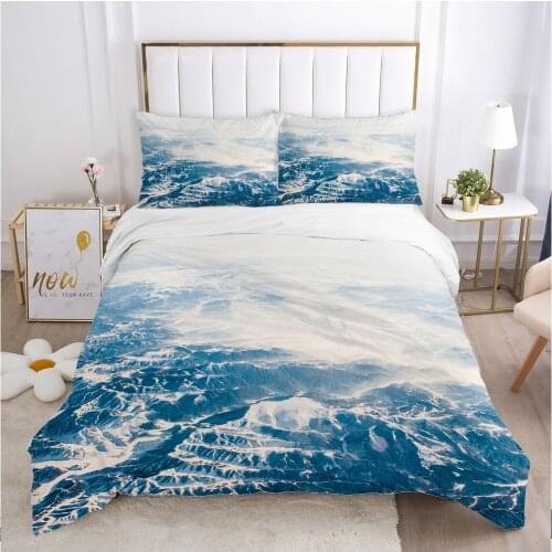 2/3pcs Duvet cover set pillow case Bedding set Queen King Euro Bed linens 220x240 140x200 240x260 Bed set nordic sea