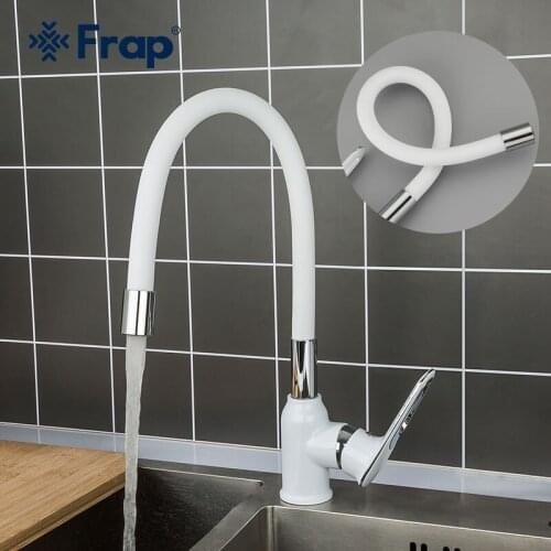 Frap Kitchen Faucet Silica Gel Nose Pull Down Kitchen Sink Faucet Cold and Hot Water Mixer Deck Mounted Tap F4049