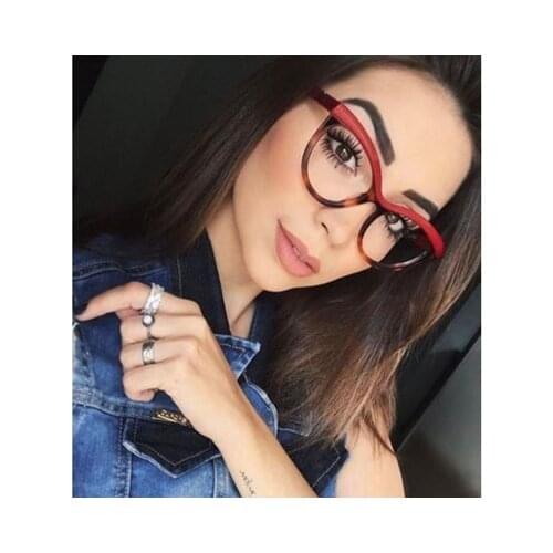 Spectacle Frames Ultralight Glasses Progressive Multifocal Glasses Flat Mirror Mixed Color Glasses Frame Women Men Plain Glass