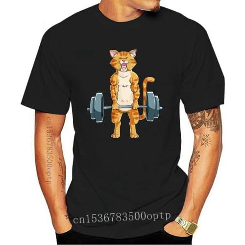 One yona Creative Deadlift Powerlifting Fitness Gym Lifting Weights T-Shirts Men Pure Cotton T Shirt Tee Shirt Plus Size