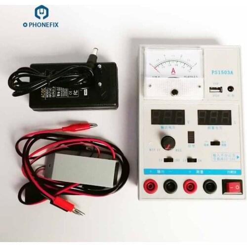 PHONEFIX Mini Adjustable Digital DC Power Supply 15V 3A Switching Power Supply 110v 220v for Mobile Phone Tablet Repair Tool