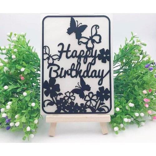 HOT plastic Happy Birthday template craft card making paper card album wedding decoration scrapbooking embossing folder